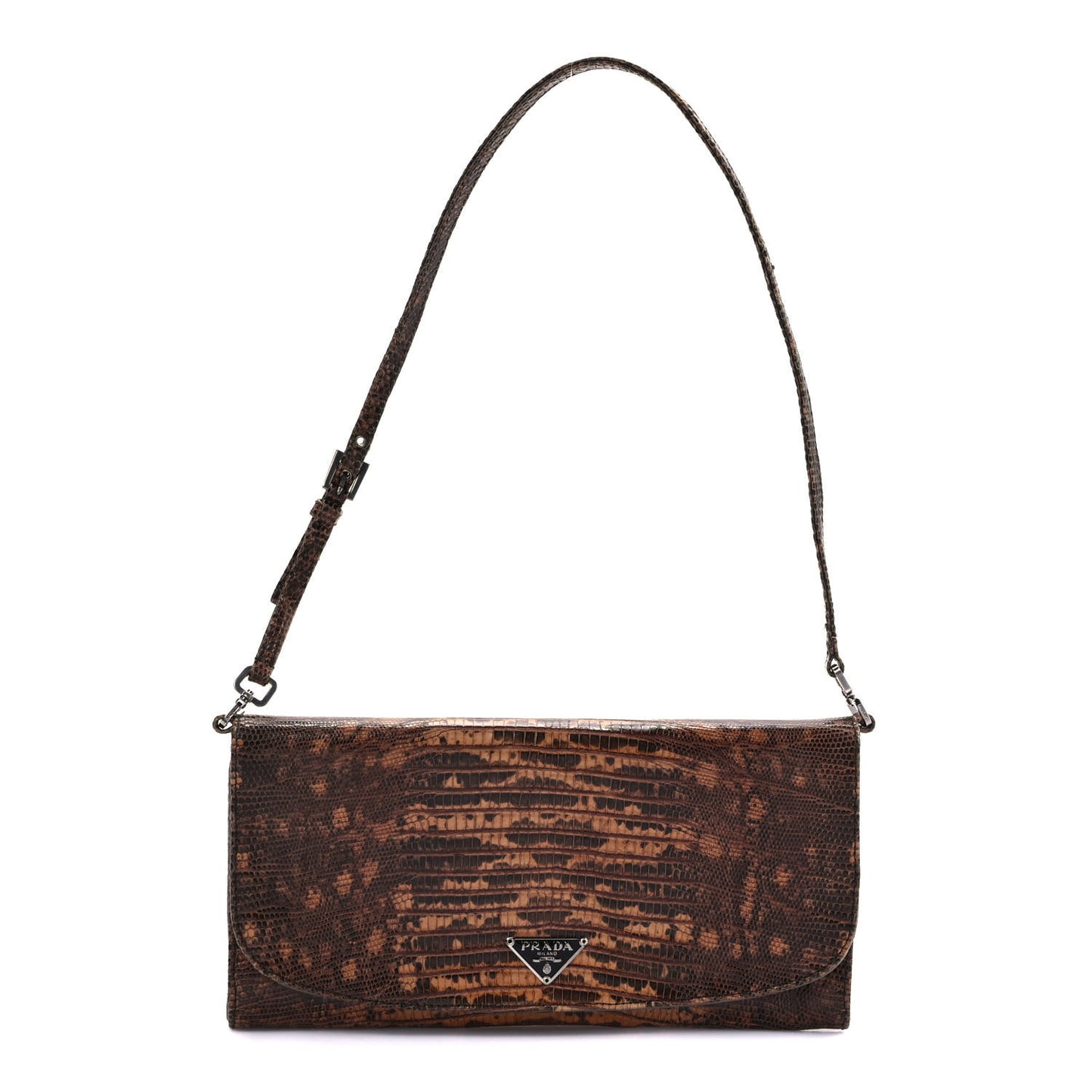 Lizard Flap Shoulder Bag Petalo