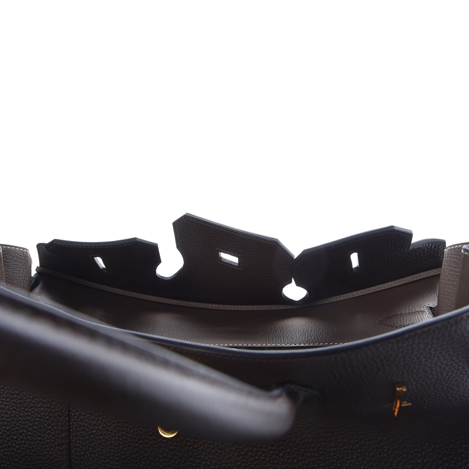 Hermes Togo Horseshoe Birkin 35 Chocolate Etoupe 14 of 35