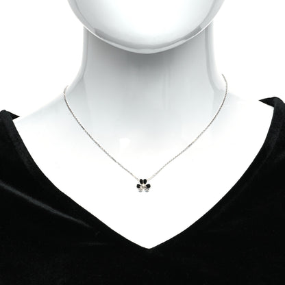 Van Cleef & Arpels 18K White Gold Diamond Mini Frivole Pendant Necklace 2 of 8