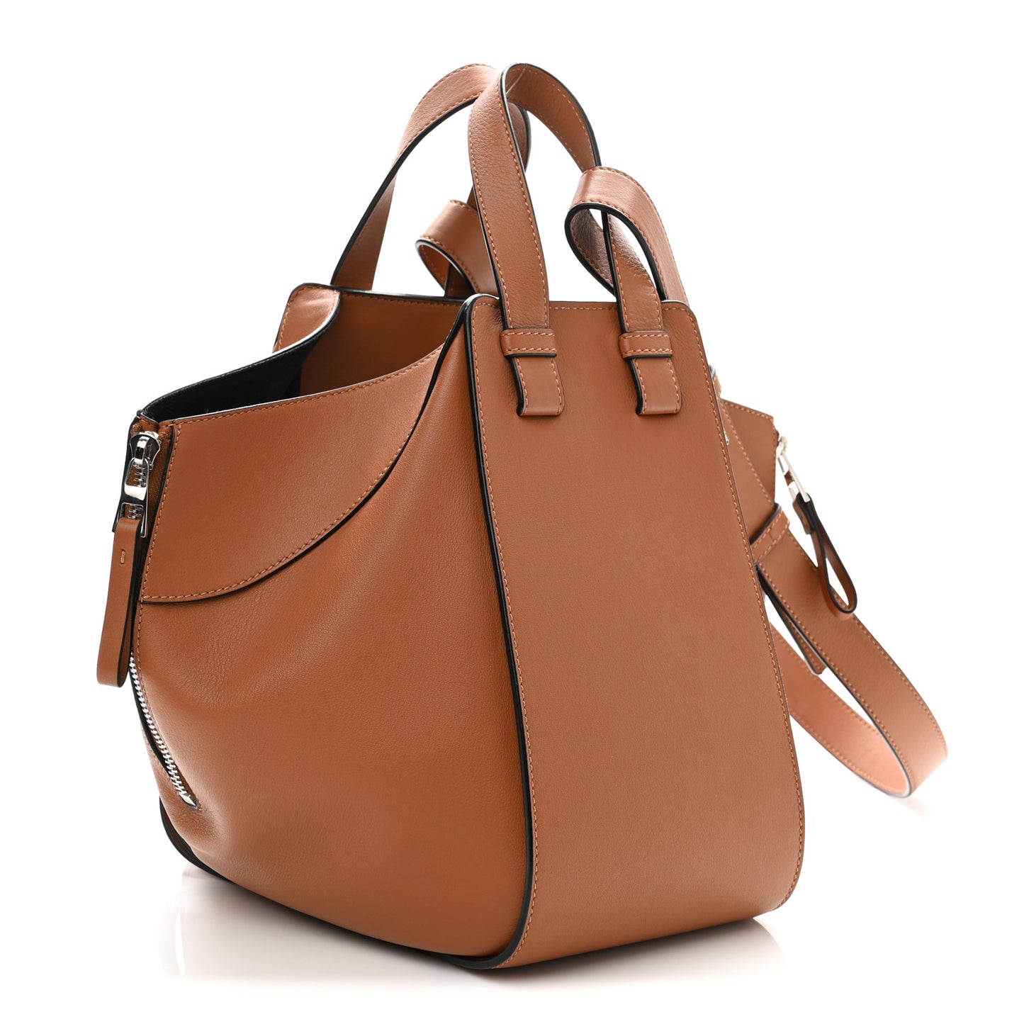 Calfskin Small Hammock Shoulder Bag Tan