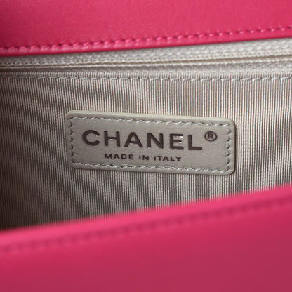 Chanel Lambskin Quilted New Medium Boy Flap Pink 6 of 7