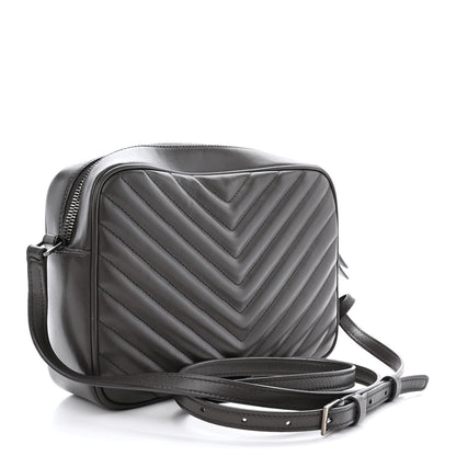 Saint Laurent Calfskin Matelasse Monogram Lou Camera Bag Dark Smog 3 of 14
