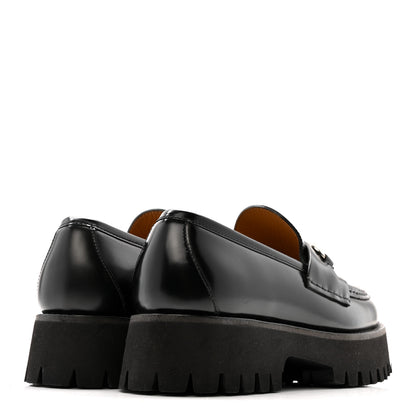Gucci Cordovan Lux Womens Horsebit 45mm Platform Loafers 37.5 Black 5 of 13