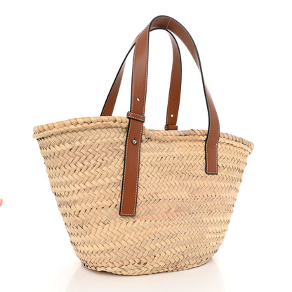 Loewe Raffia Basket Tote Bag Natural Tan 3 of 9