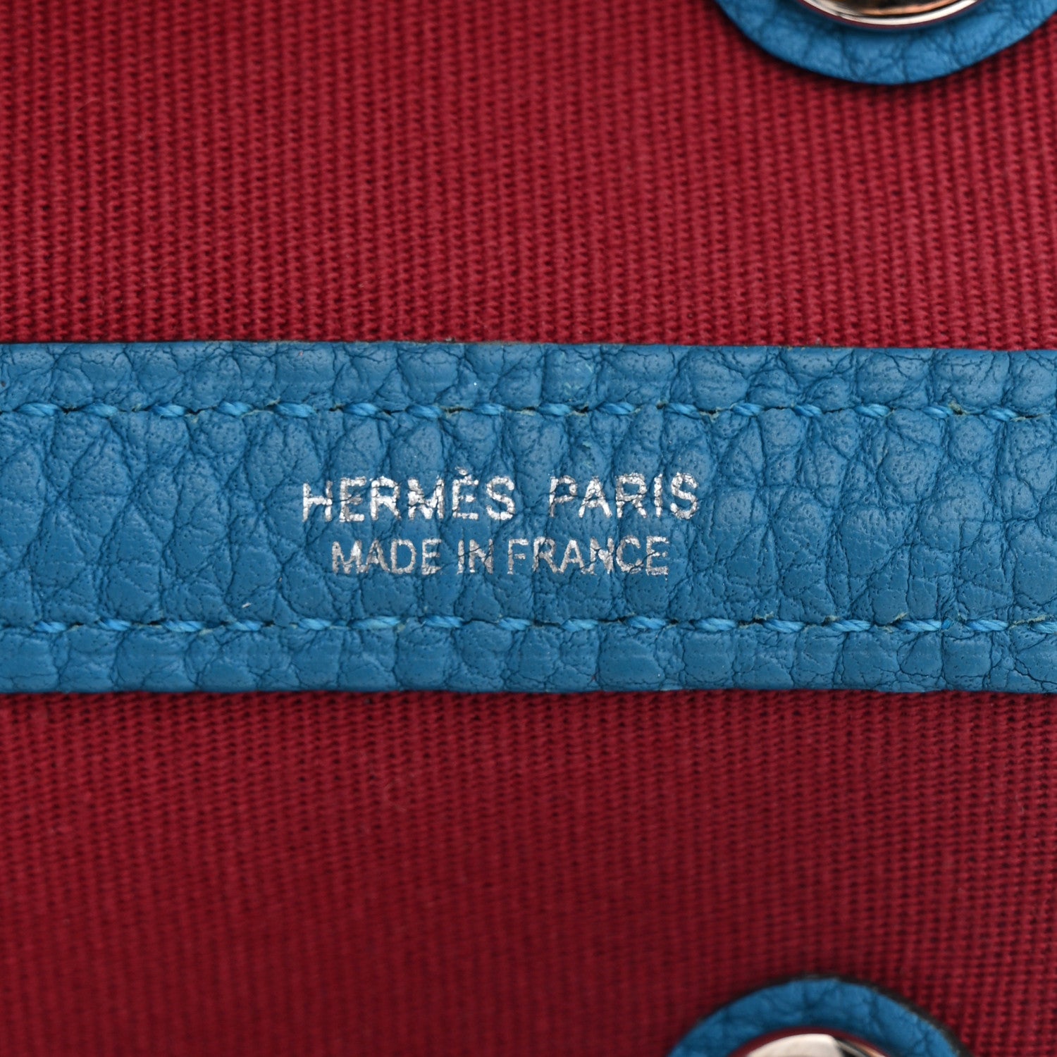 Hermes Toile Officer Negonda Verso Garden Party 30 TPM Bleu Zanzibar Rubis 6 of 10