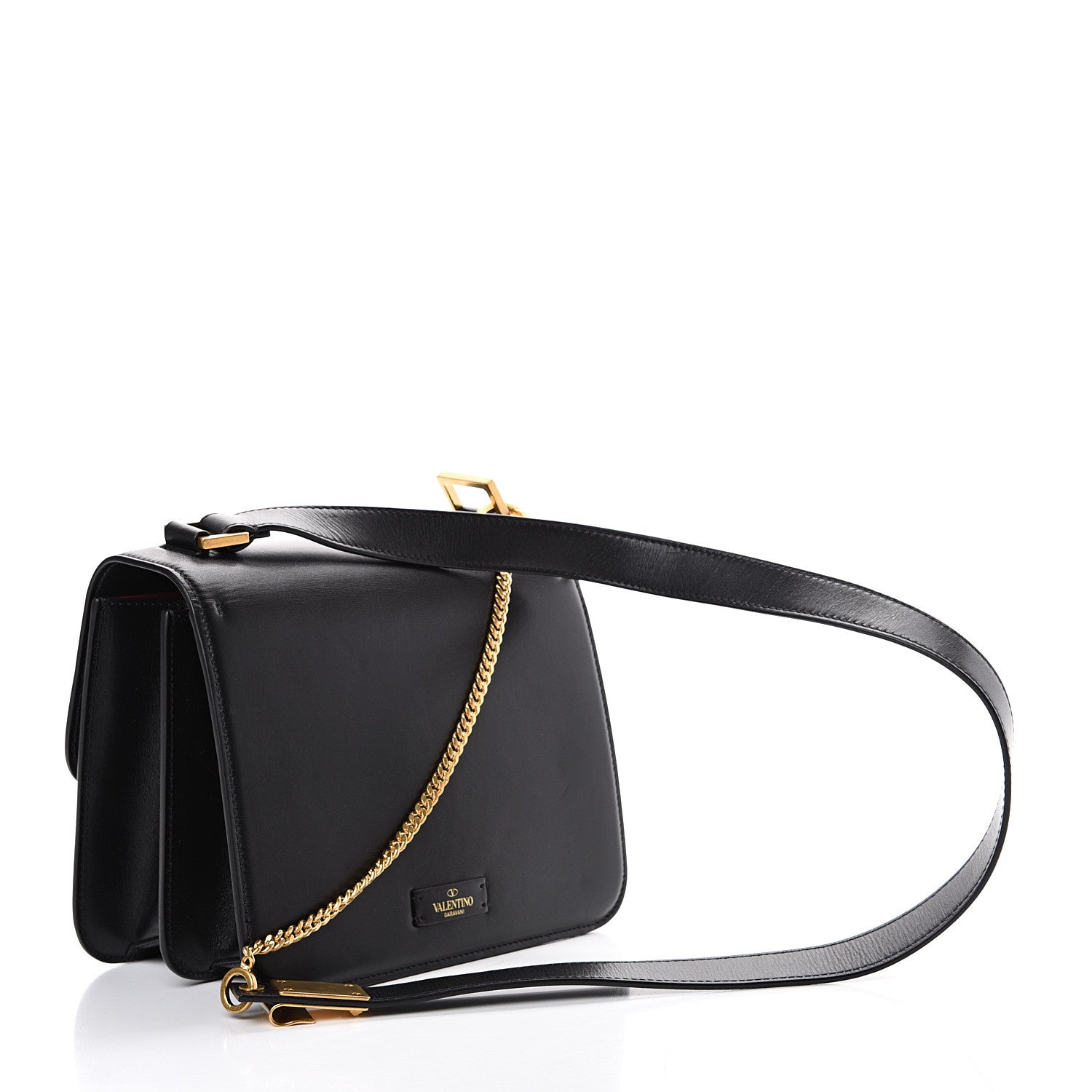 Valentino Garavani Calfskin Lips Crossbody Bag Black 2 of 8