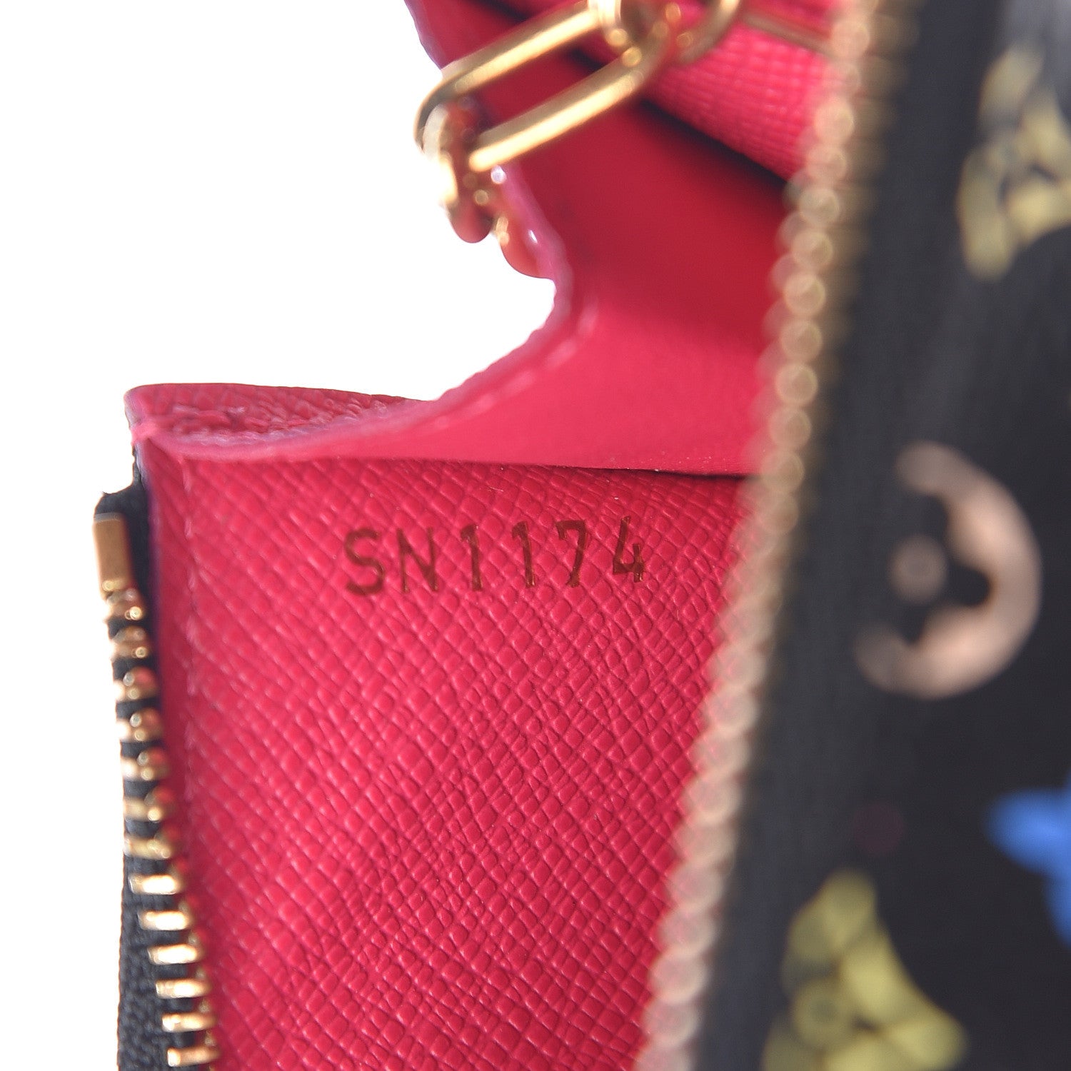 Louis Vuitton Monogram Multicolor Key Pouch Black Grenade 7 of 8