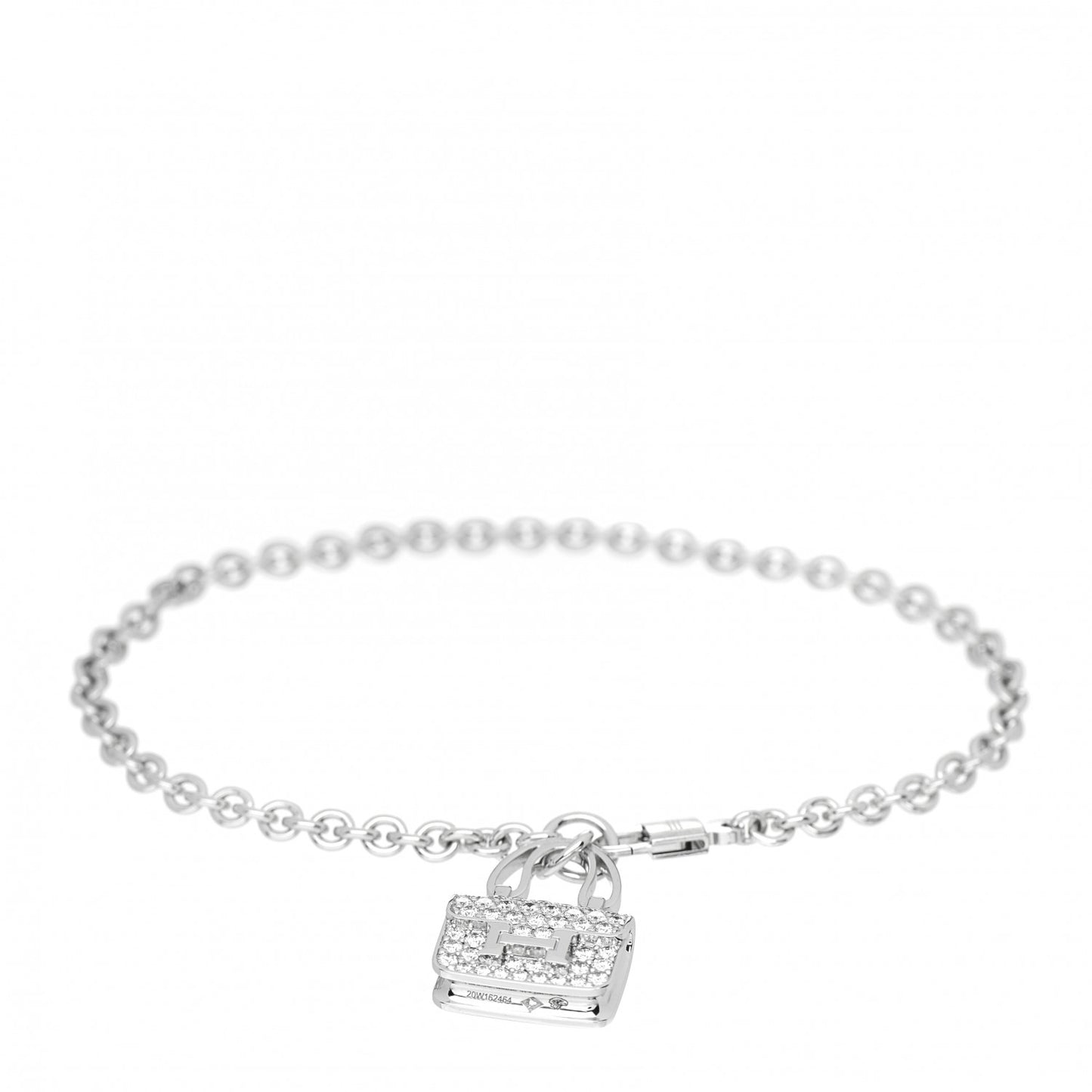 18K White Gold Diamond Constance Amulettes Bracelet ST