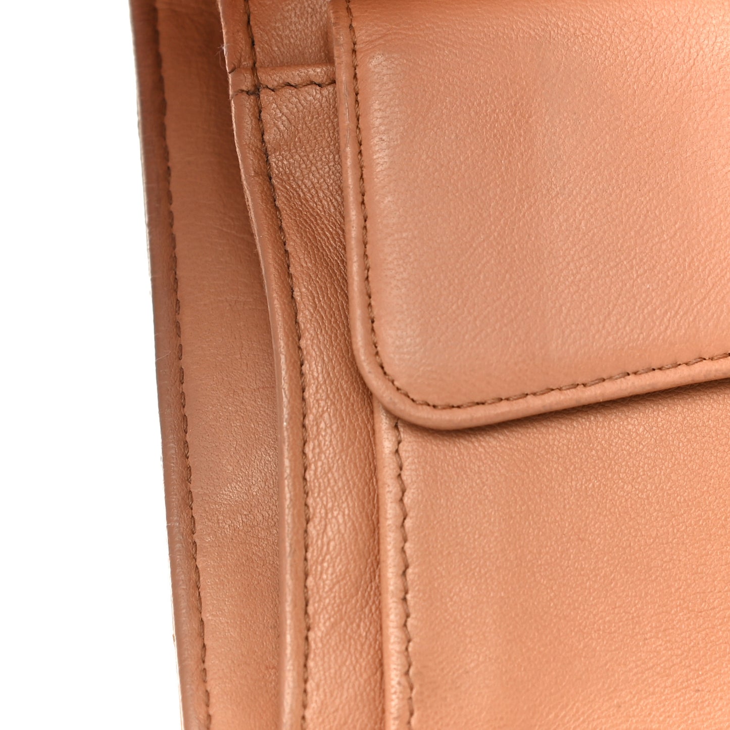 Lambskin Quilted Large Flap Wallet Beige