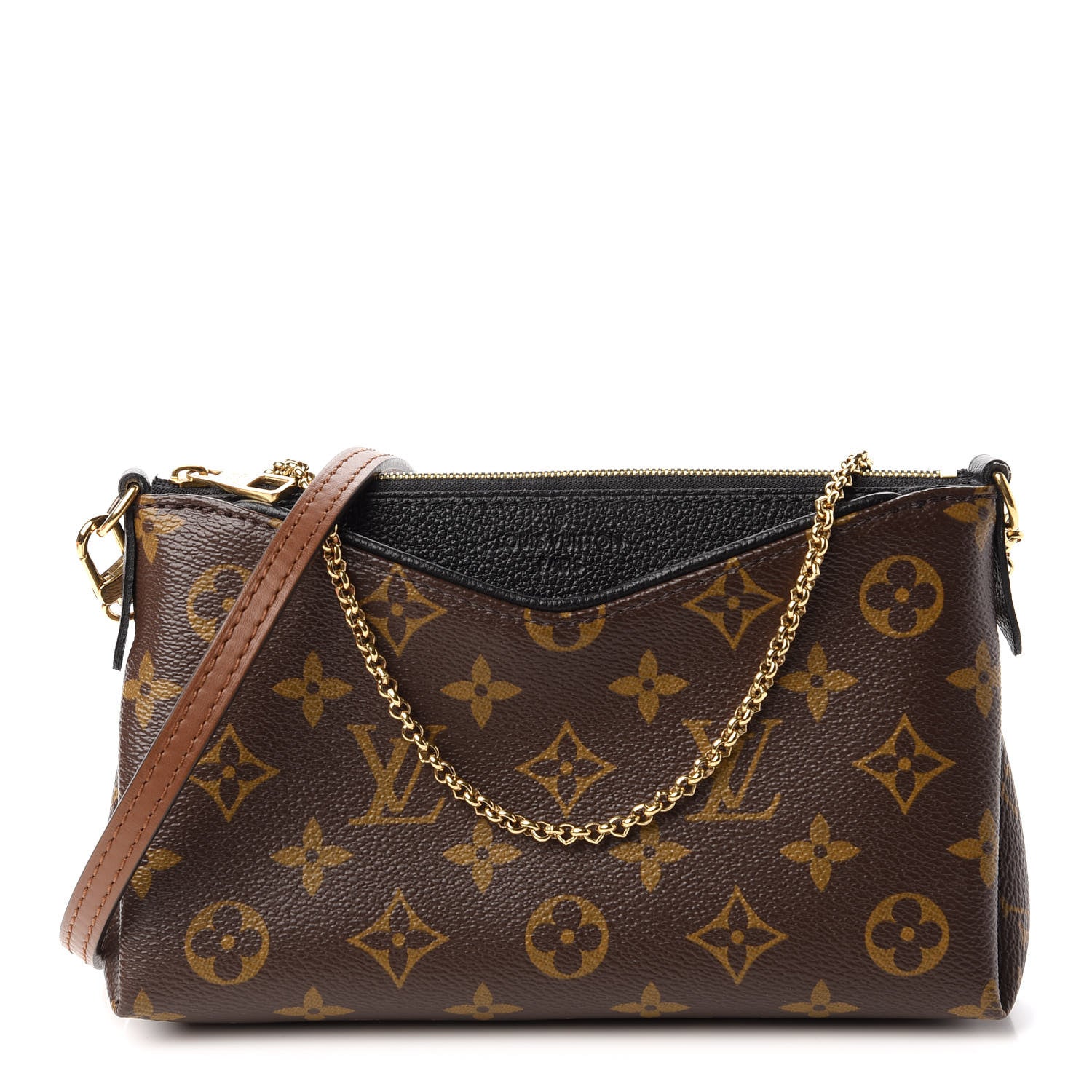 Louis Vuitton Monogram Pallas Clutch Black 1 of 11