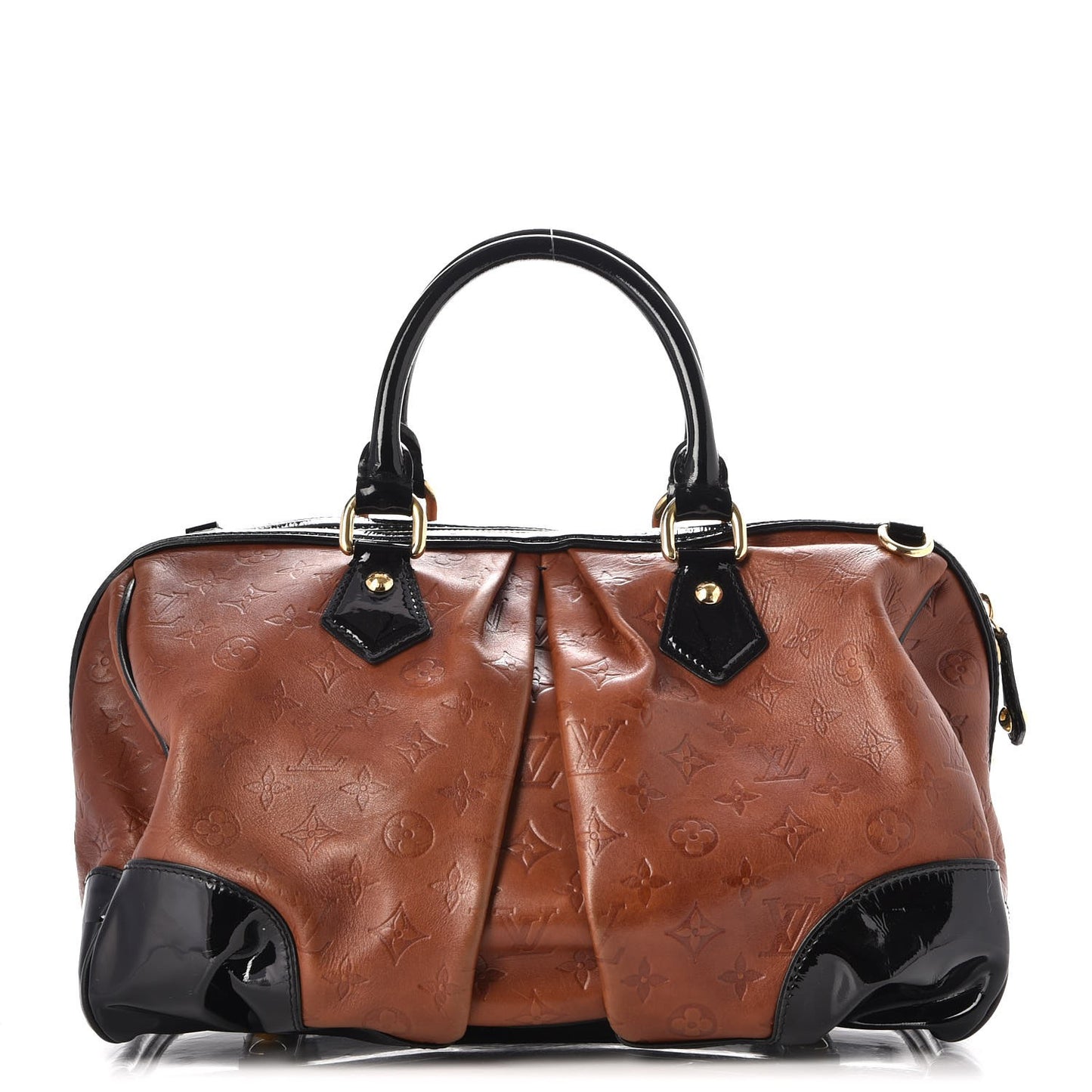 Cuir Embossed Monogram Stephen Bag Fauve