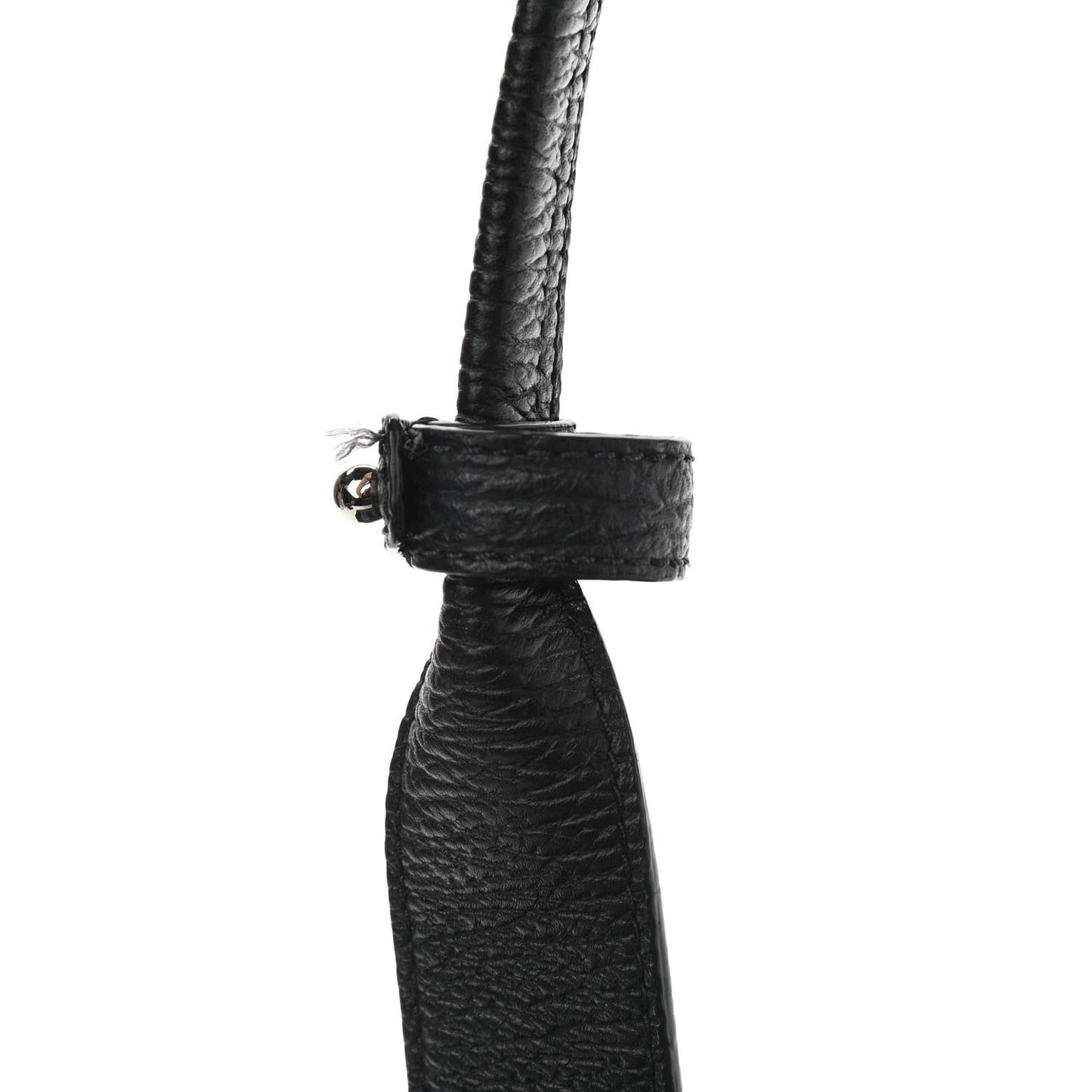 Textured Calfskin Denim Medium Pashli Satchel Black