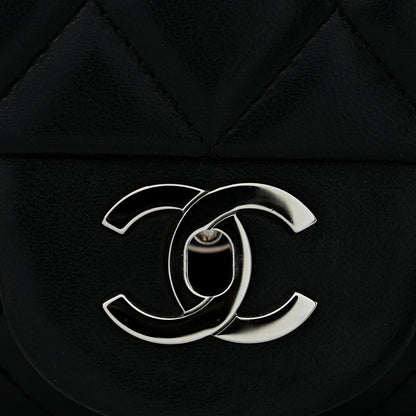 Chanel Lambskin Quilted Jumbo Single Flap Black 12 of 14