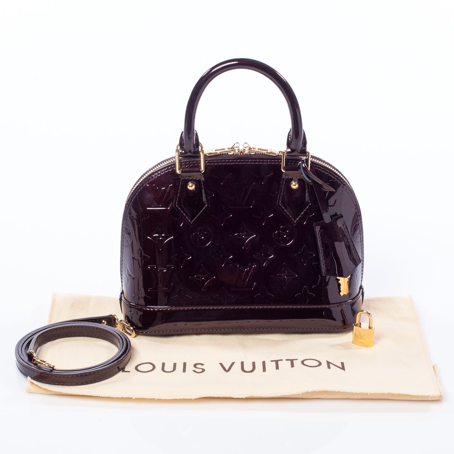 Louis Vuitton Vernis Alma BB Amarante 8 of 8