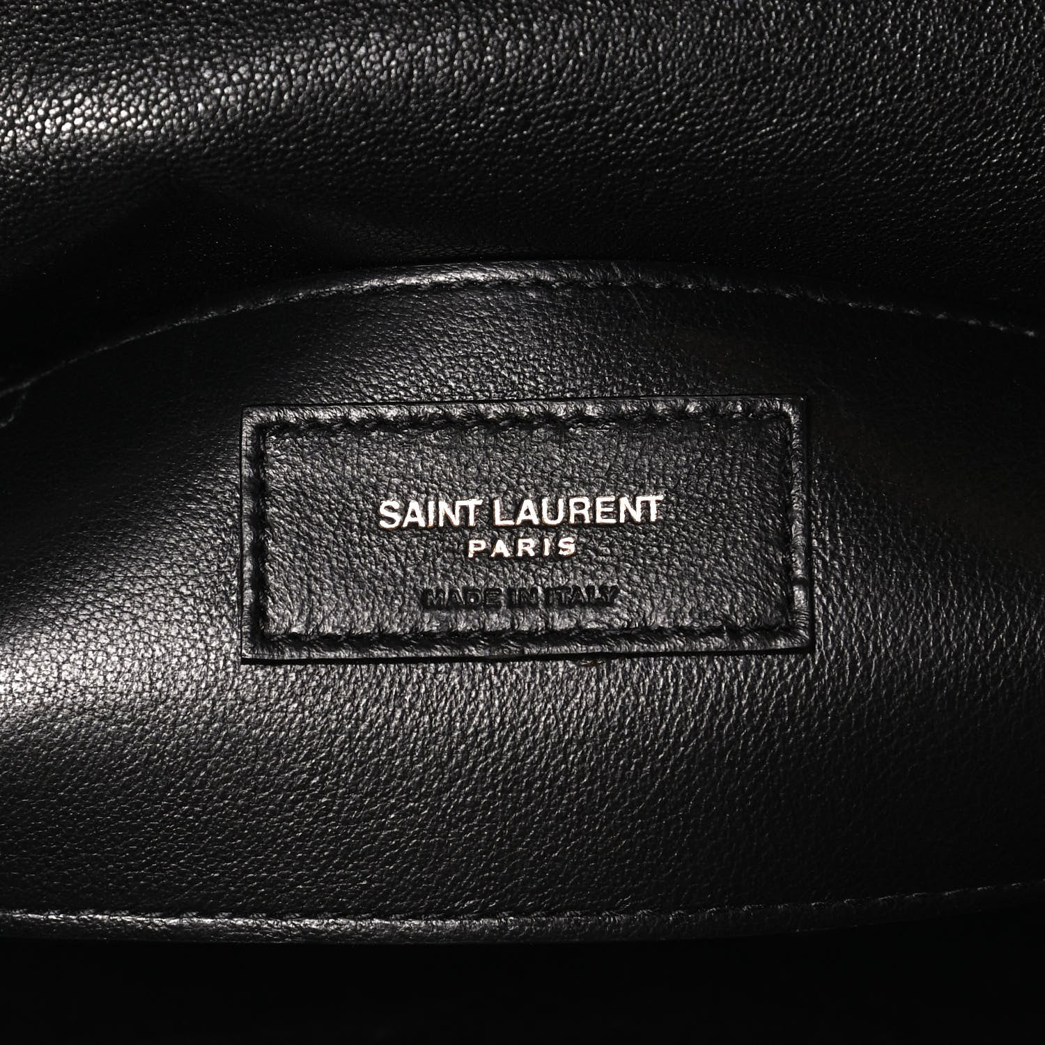Saint Laurent Sheepskin Matelasse Chevron Monogram Medium College Bag Black 7 of 12