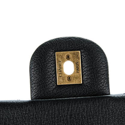 Chanel Patent Goatskin Quilted Medium CC Eyelet Flap Black 5 of 8