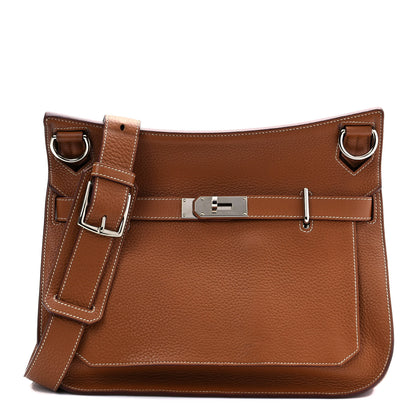 Hermes Taurillon Clemence Jypsiere 34 Gold 1 of 10