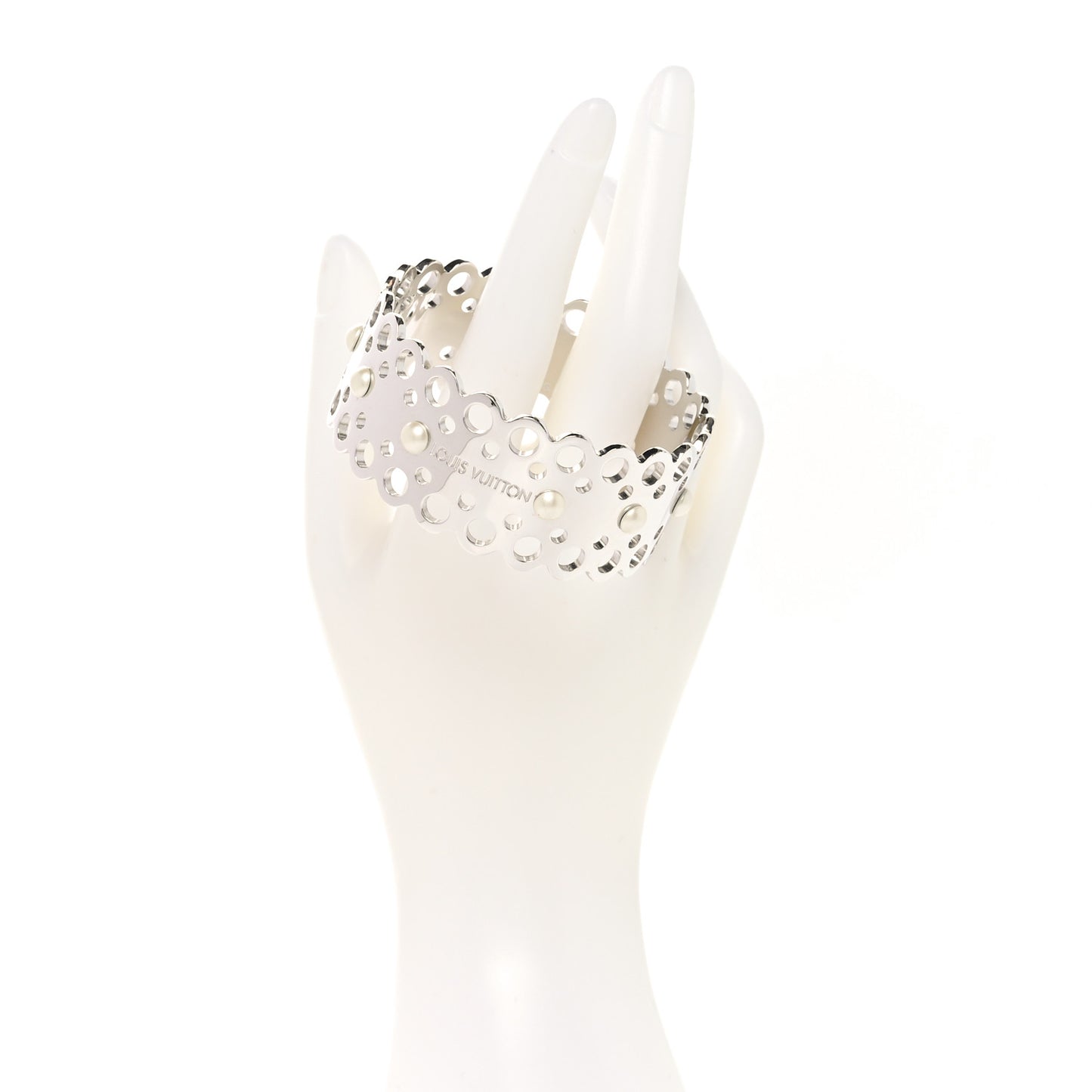 Metal Pearl Hide and Seek Bracelet S Silver