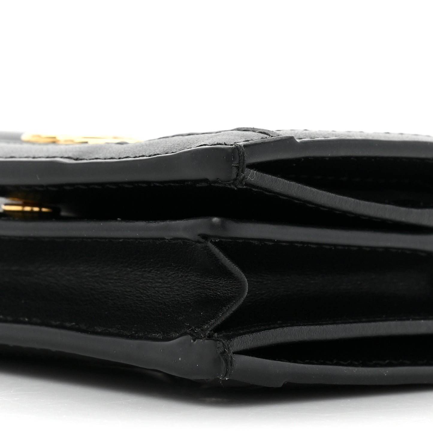 Calfskin GG Matelasse Card Case Wallet Black