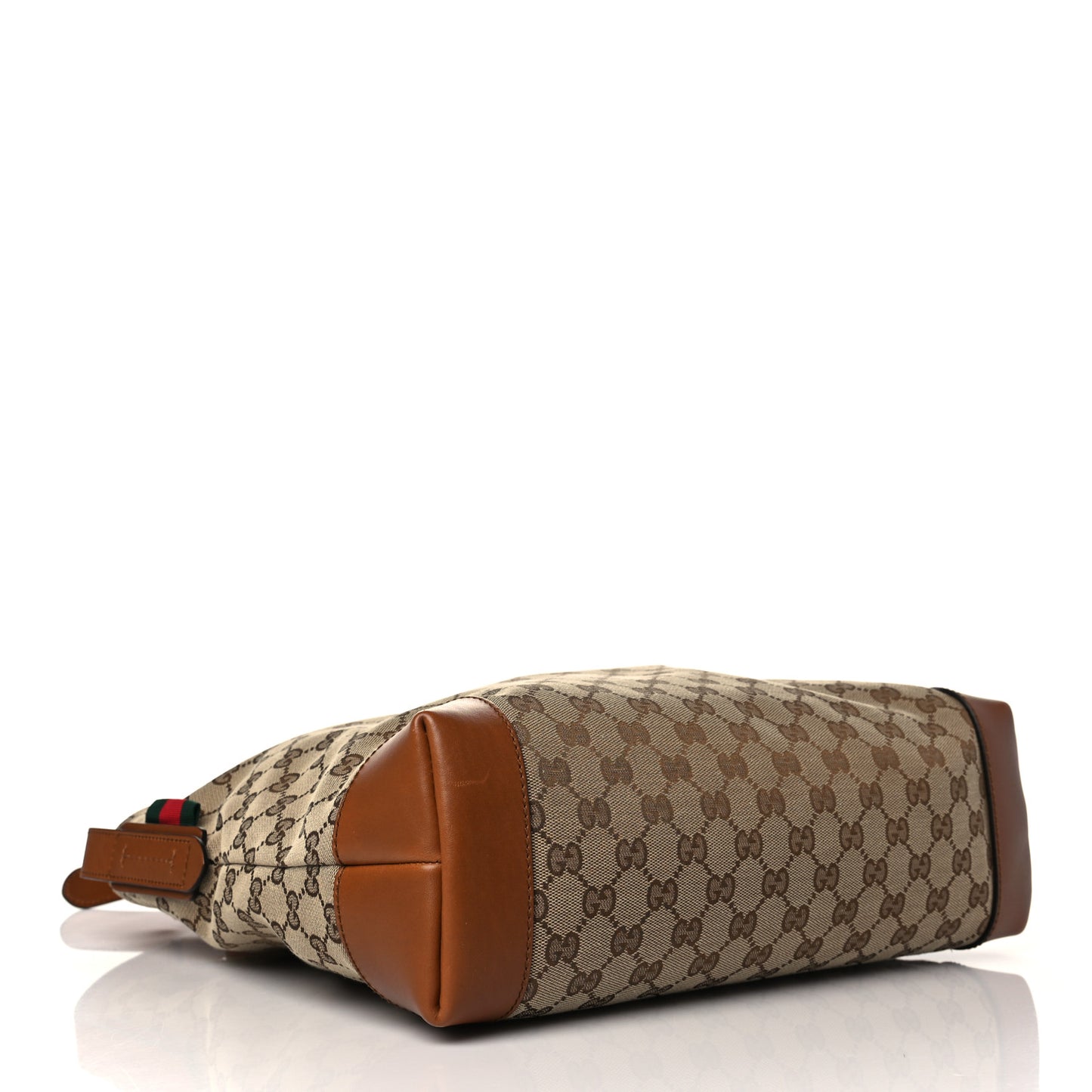 Monogram Large Flat Messenger Bag Brown