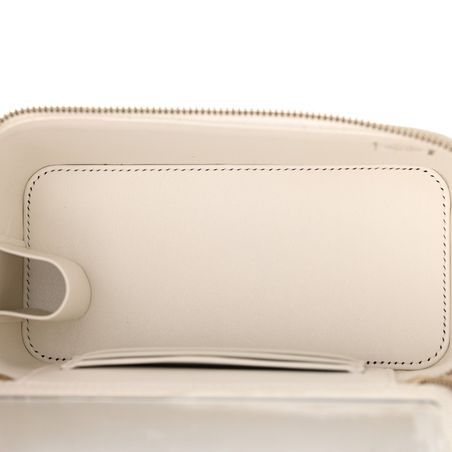 Chanel Caviar Quilted Small Vanity Case With Chain White 5 of 10