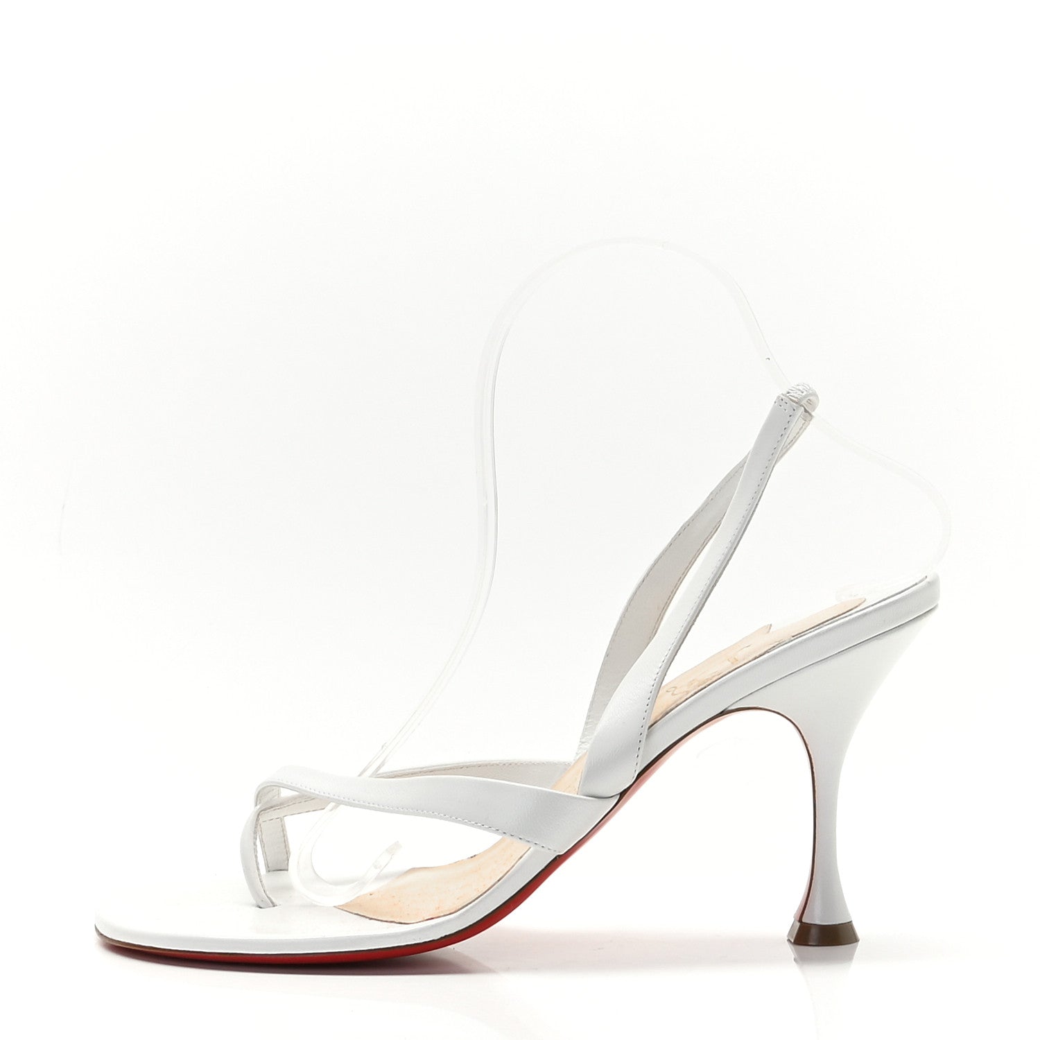 Christian Louboutin Kid Taralita 85 Thong Sandals 40.5 White 1 of 14