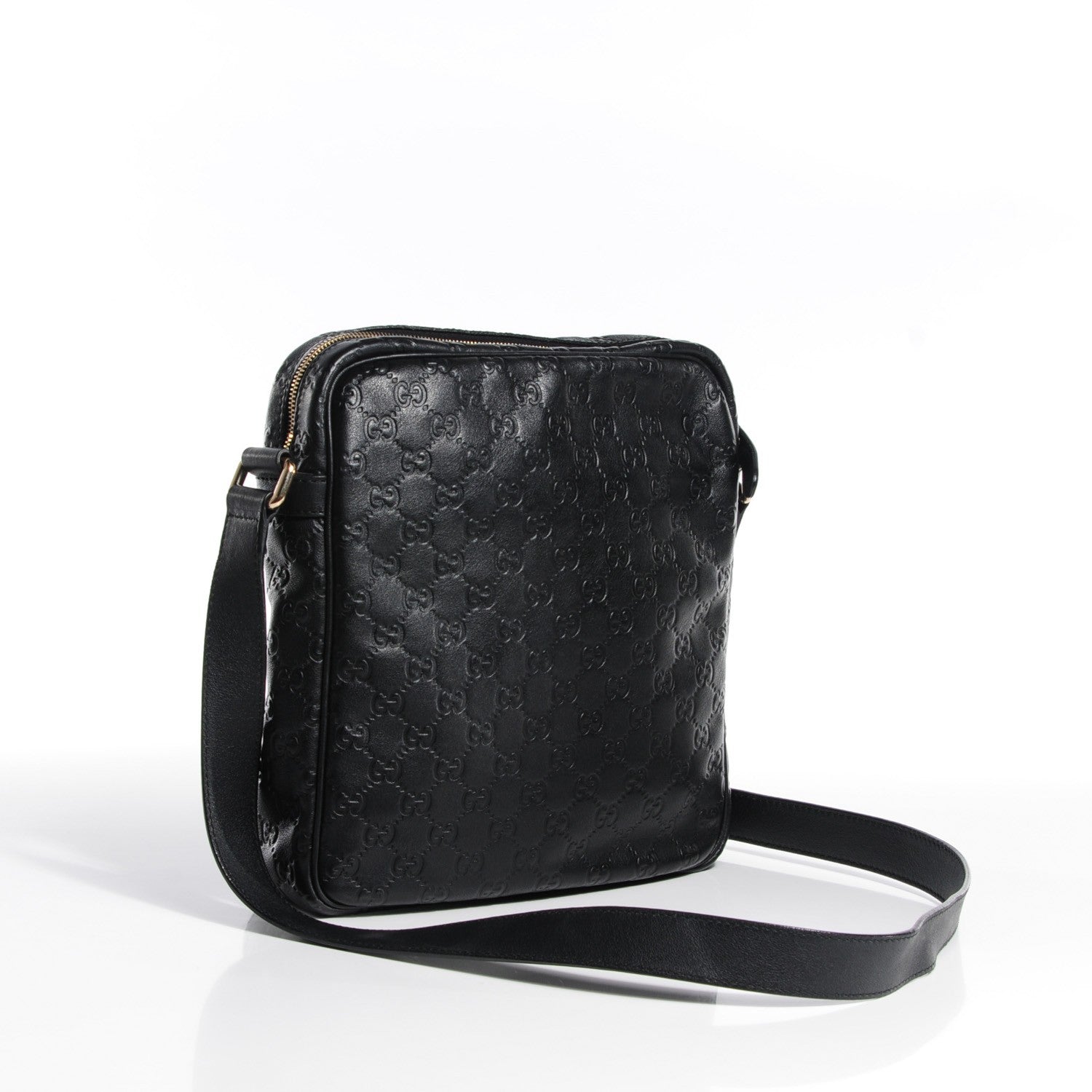 Gucci Guccissima Medium Shoulder Bag Black 3 of 7
