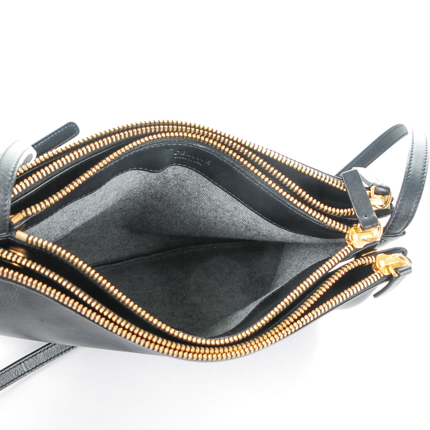 Celine Lambskin Large Trio Crossbody Bag Black 5 of 8