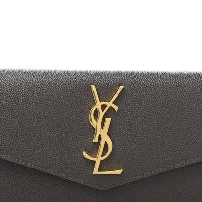Saint Laurent Grain De Poudre Uptown Pouch Pebble 9 of 10