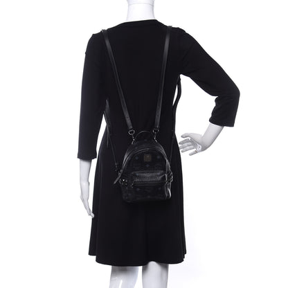 MCM Visetos Side Stud X-Mini Stark Bebe Boo Backpack Black 2 of 9