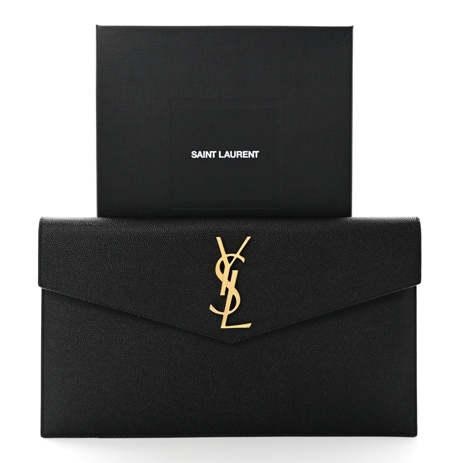 Saint Laurent Grain De Poudre Uptown Pouch Black 8 of 8