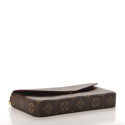 Louis Vuitton Monogram Pochette Felicie Chain Wallet Fuchsia 4 of 13