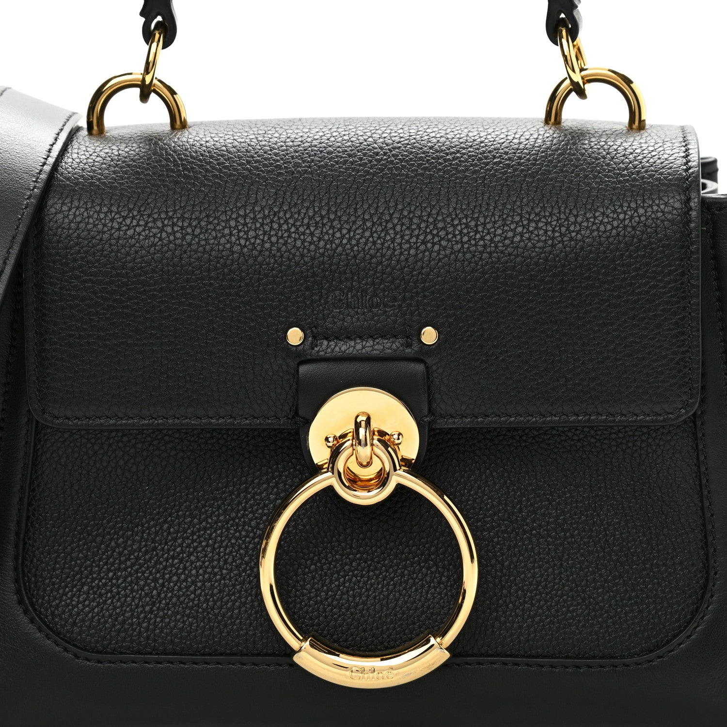 Chloe Calfskin Mini Tess Day Bag Black 7 of 9