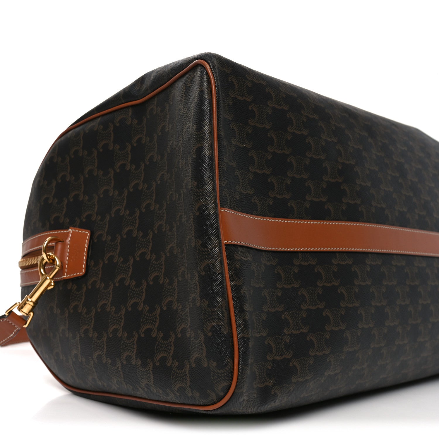 Celine Triomphe Canvas Large Voyage Duffle Tan 7 of 8