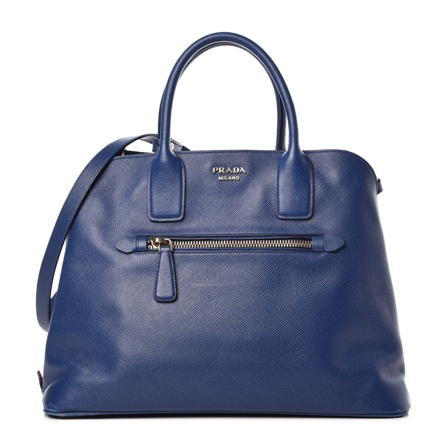 Prada Saffiano Cuir Open Promenade Tote Bluette 1 of 15