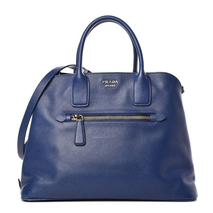 Prada Saffiano Cuir Open Promenade Tote Bluette 1 of 15