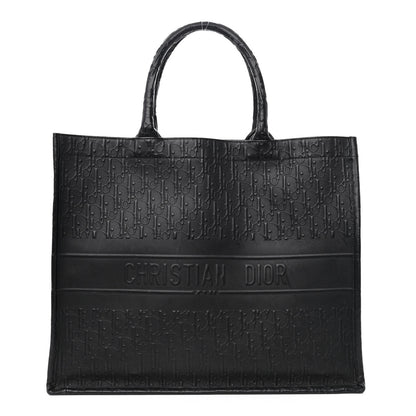Christian Dior Oblique Calfskin Embossed Large Book Tote Black 1 of 10