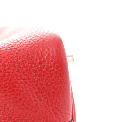 Hermes Taurillon Clemence Picotin Lock 18 PM Rouge Casaque 11 of 12