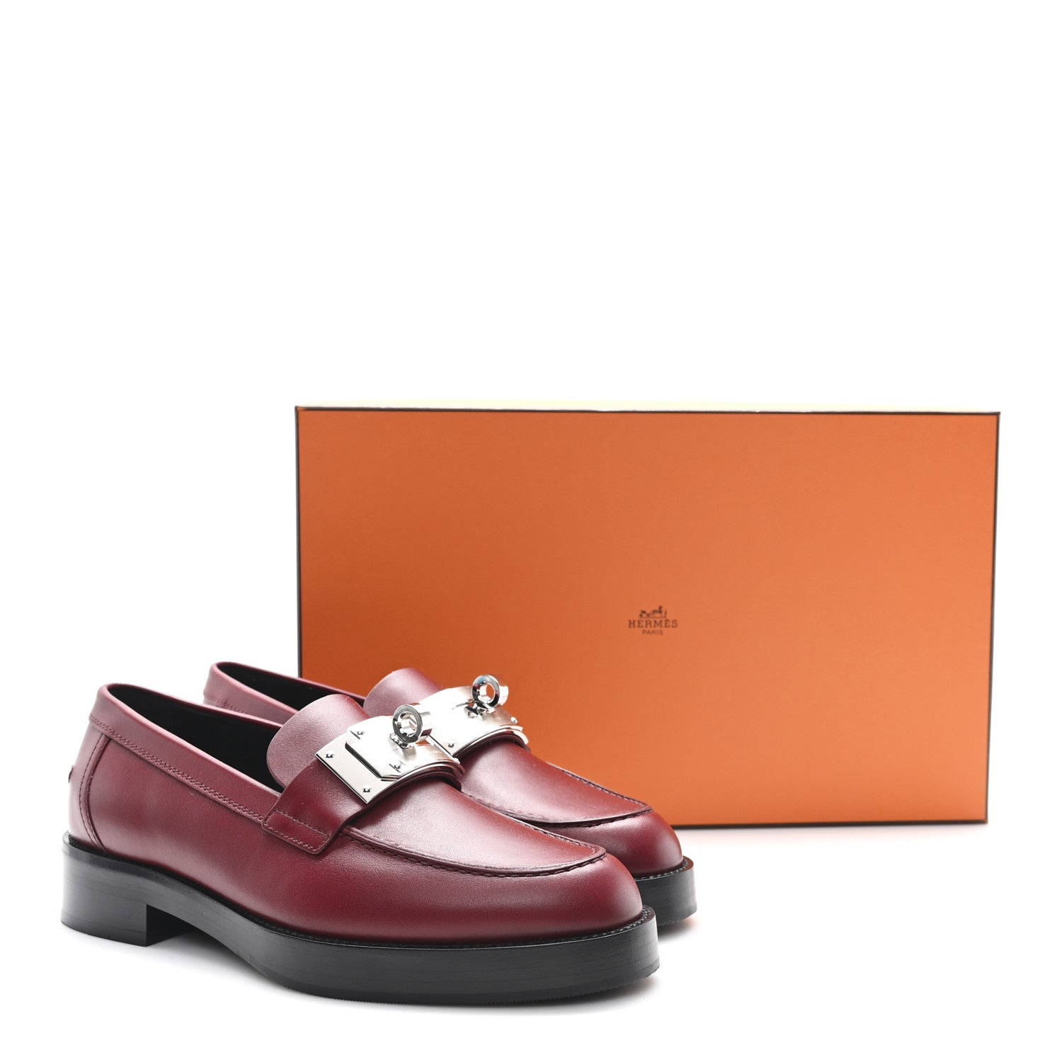 Hermes Calfskin Womens Hot Loafer 38 Rouge H 1754029 – FASHIONPHILE