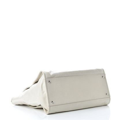 Chanel Glazed Calfskin Large Deauville Tote Ivory 4 of 11