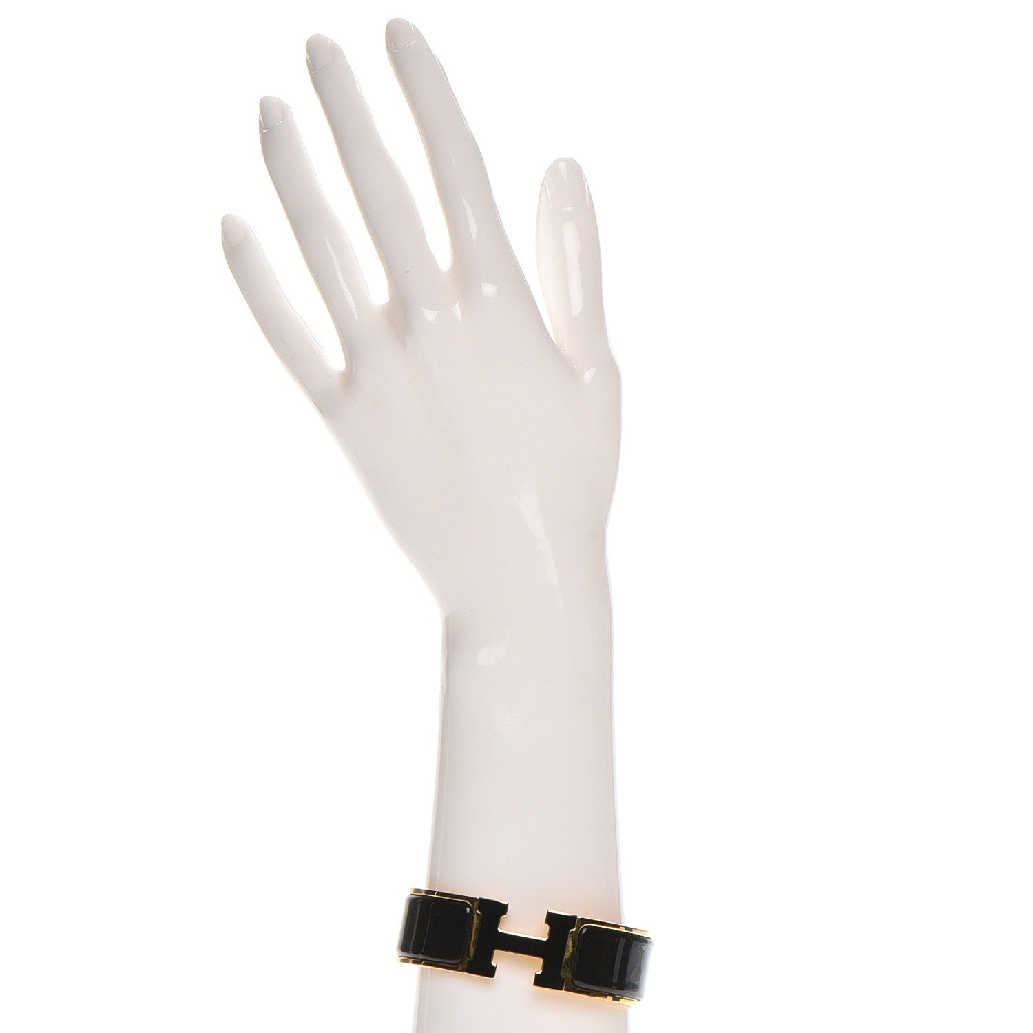 Hermes Enamel Wide Clic Clac H Bracelet GM Black 3 of 5