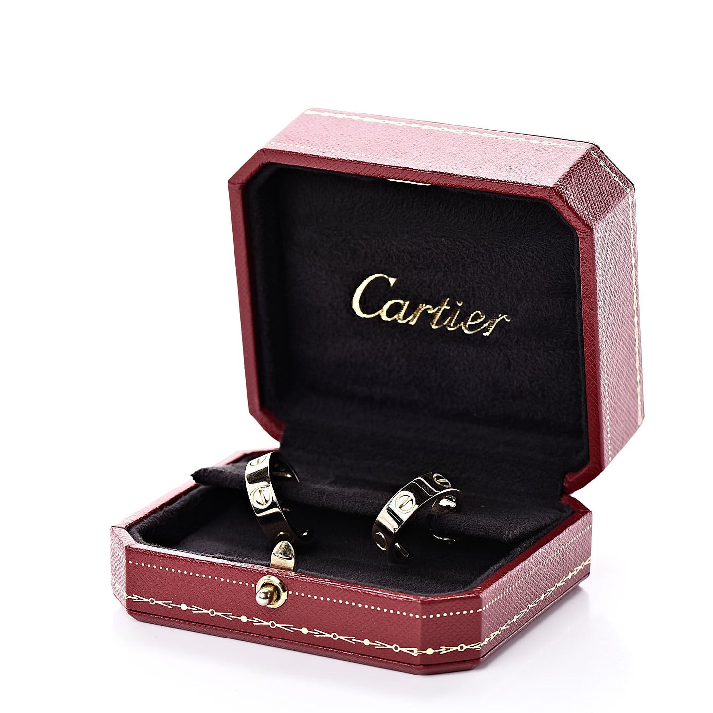 18K Yellow Gold 5.5mm LOVE Hoop Earrings