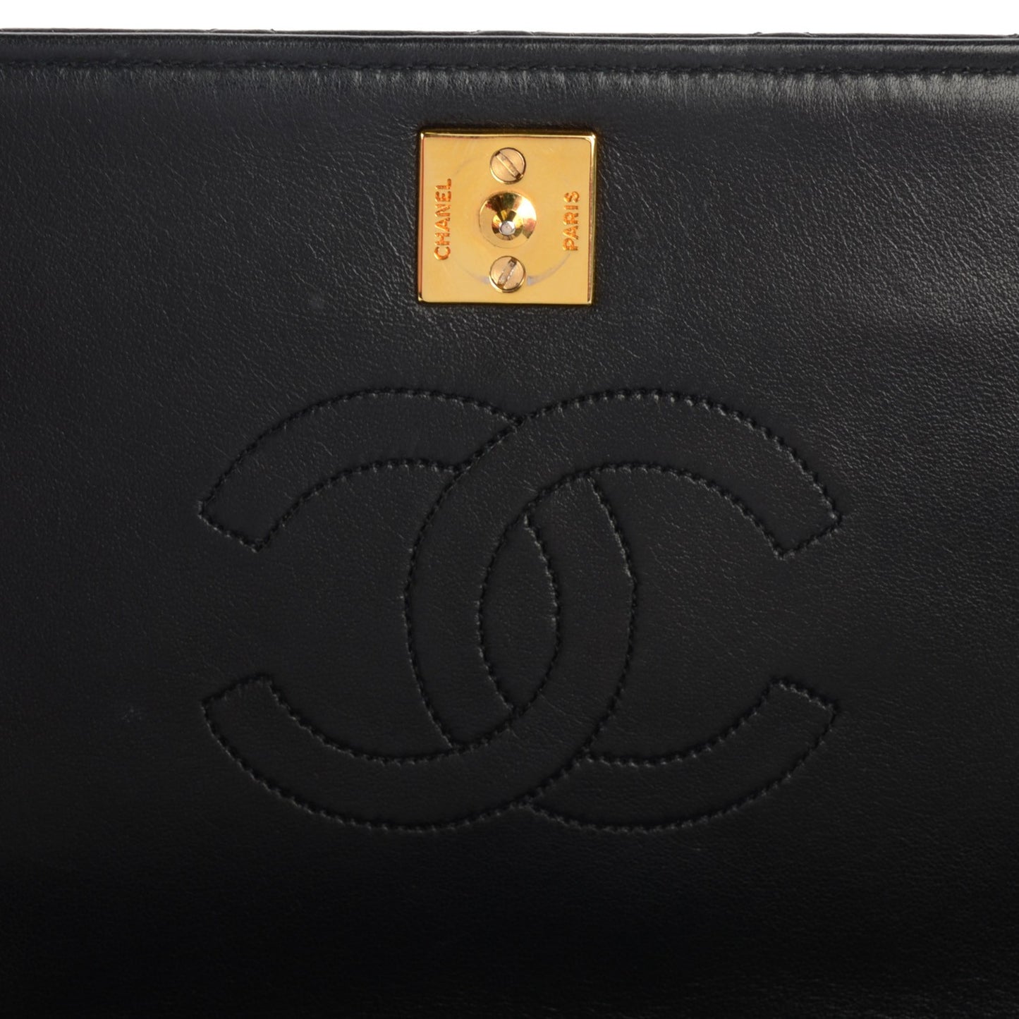Lambskin Quilted Small Evening Flap Black