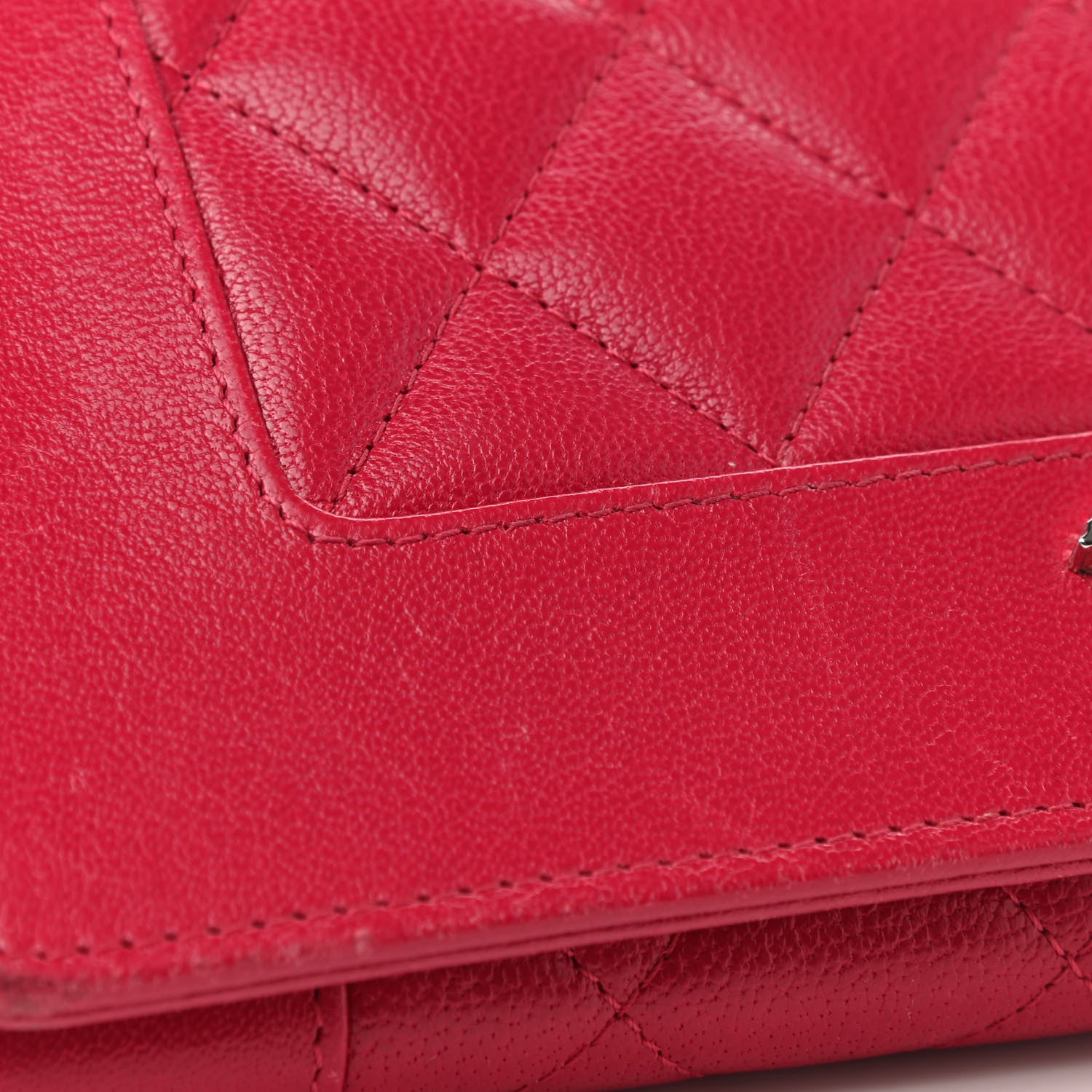Chanel Sheepskin Quilted Mademoiselle Vintage Flap Wallet Dark Pink 11 of 14