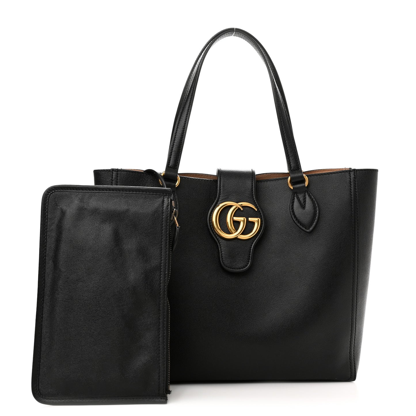 New Sakai Calfskin Lux Small Dahlia Tote Black