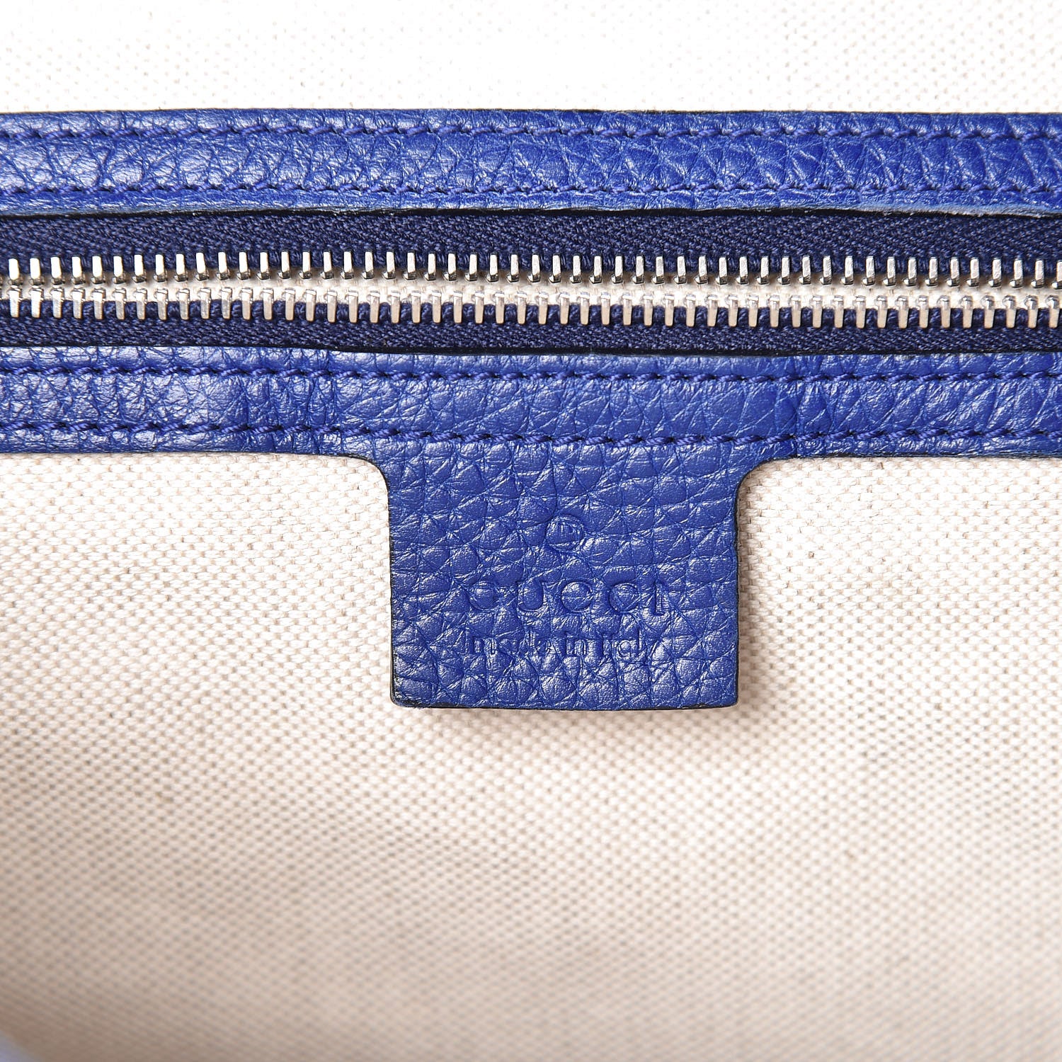 Gucci Calfskin Large Techno Horsebit Shoulder Flap Bag Blue 6 of 12