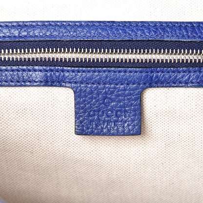 Gucci Calfskin Large Techno Horsebit Shoulder Flap Bag Blue 6 of 12
