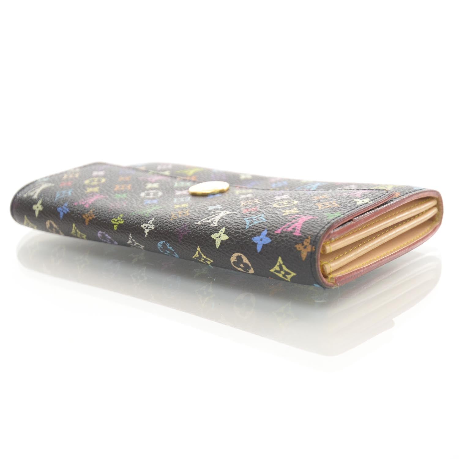 Louis Vuitton Monogram Multicolor Sarah Wallet Black 3 of 7