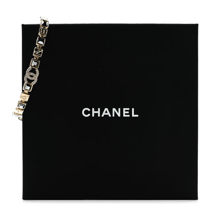 Chanel Baguette Crystal Logo CC Choker Necklace Gold 5 of 5