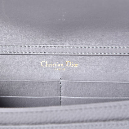 Christian Dior Grained Calfskin Diorama Wallet on Chain Pouch Gris 6 of 9
